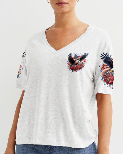 Free In Christ Eagle Women's All Over Print Shirt - Tlnt1807232, easychoo.com