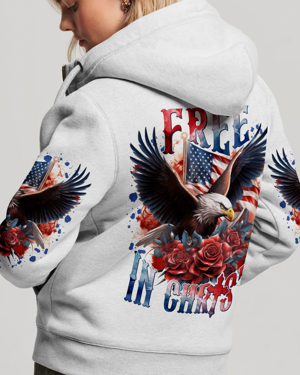 Free In Christ Eagle Women's All Over Print Shirt - Tlnt1807232, easychoo.com