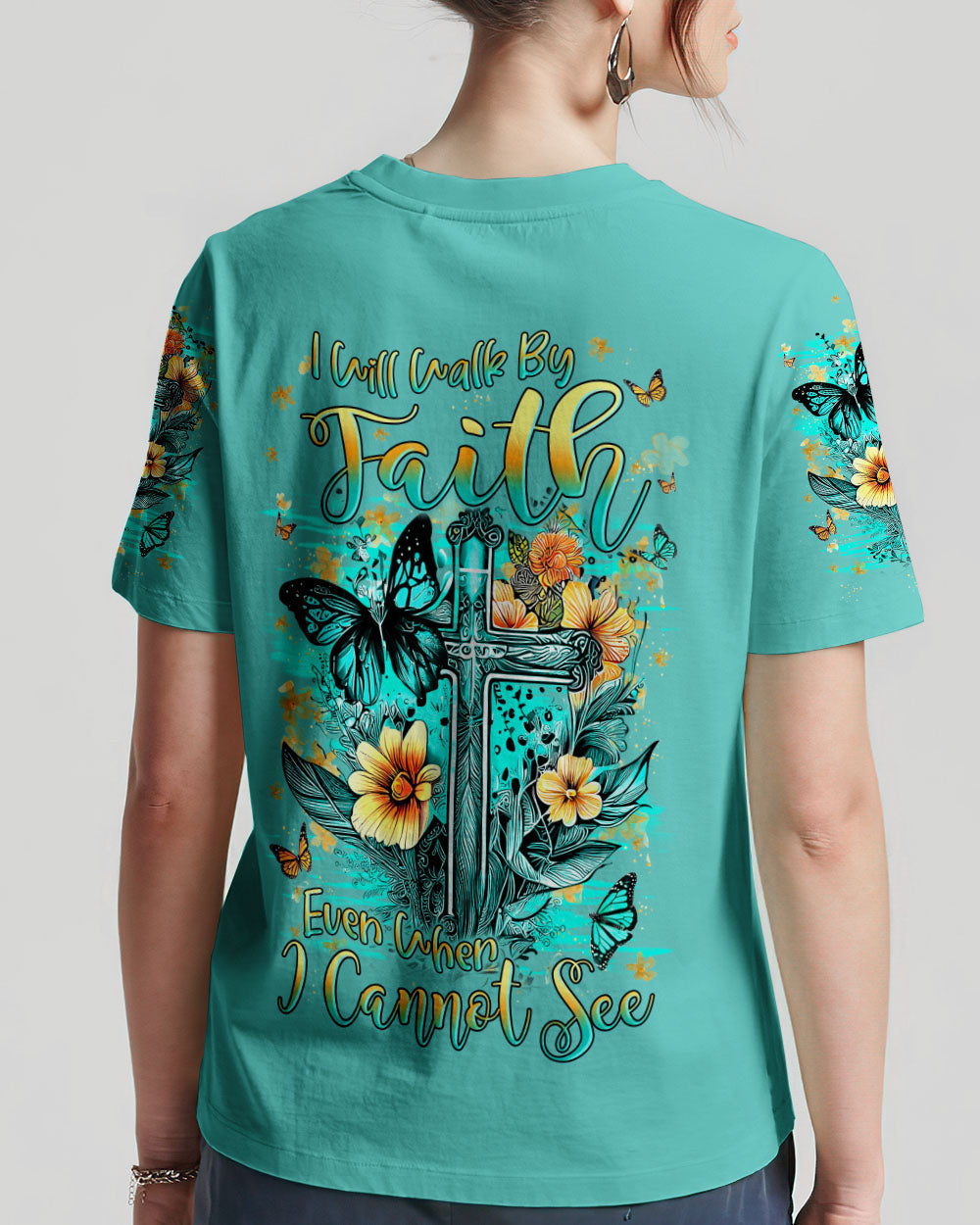 I Will Walk By Faith Even When I Cannot See Women's All Over Print Shirt - Yhln0609232, easychoo.com