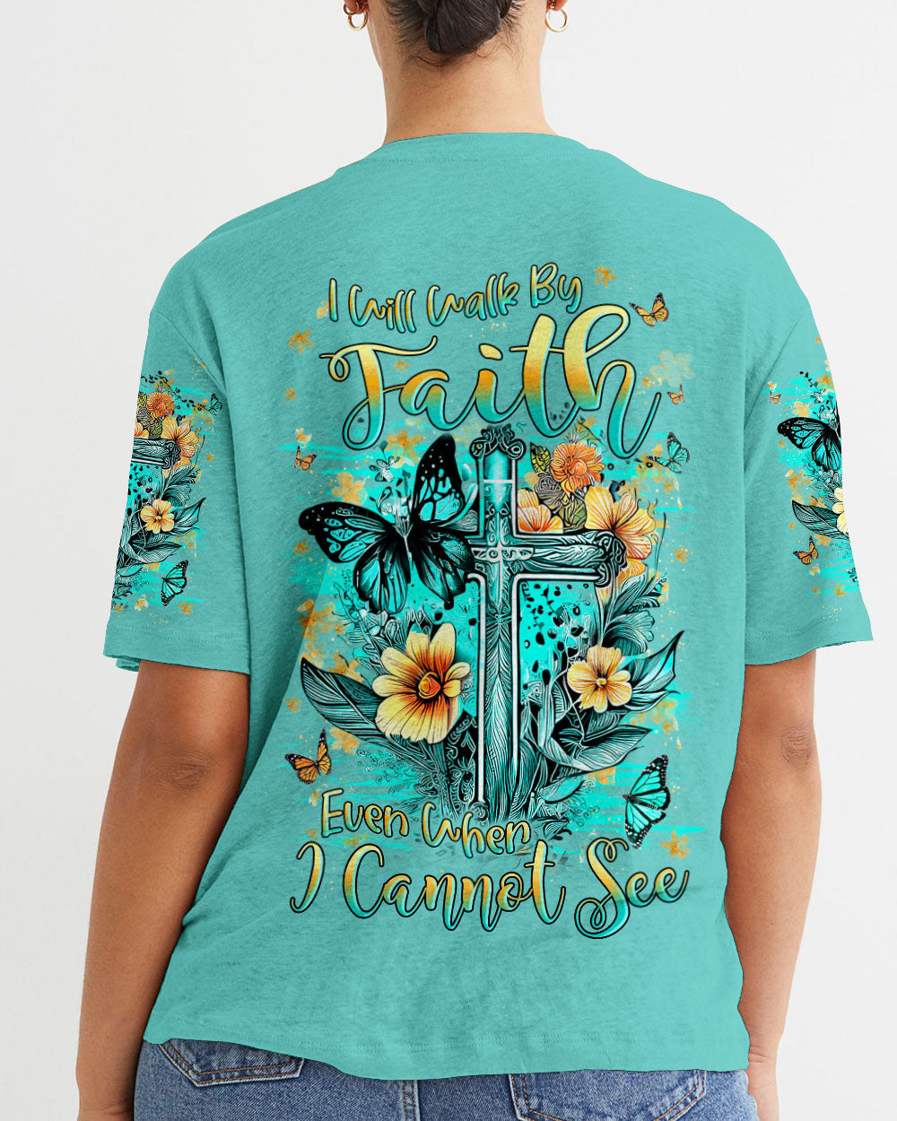 I Will Walk By Faith Even When I Cannot See Women's All Over Print Shirt - Yhln0609232, easychoo.com