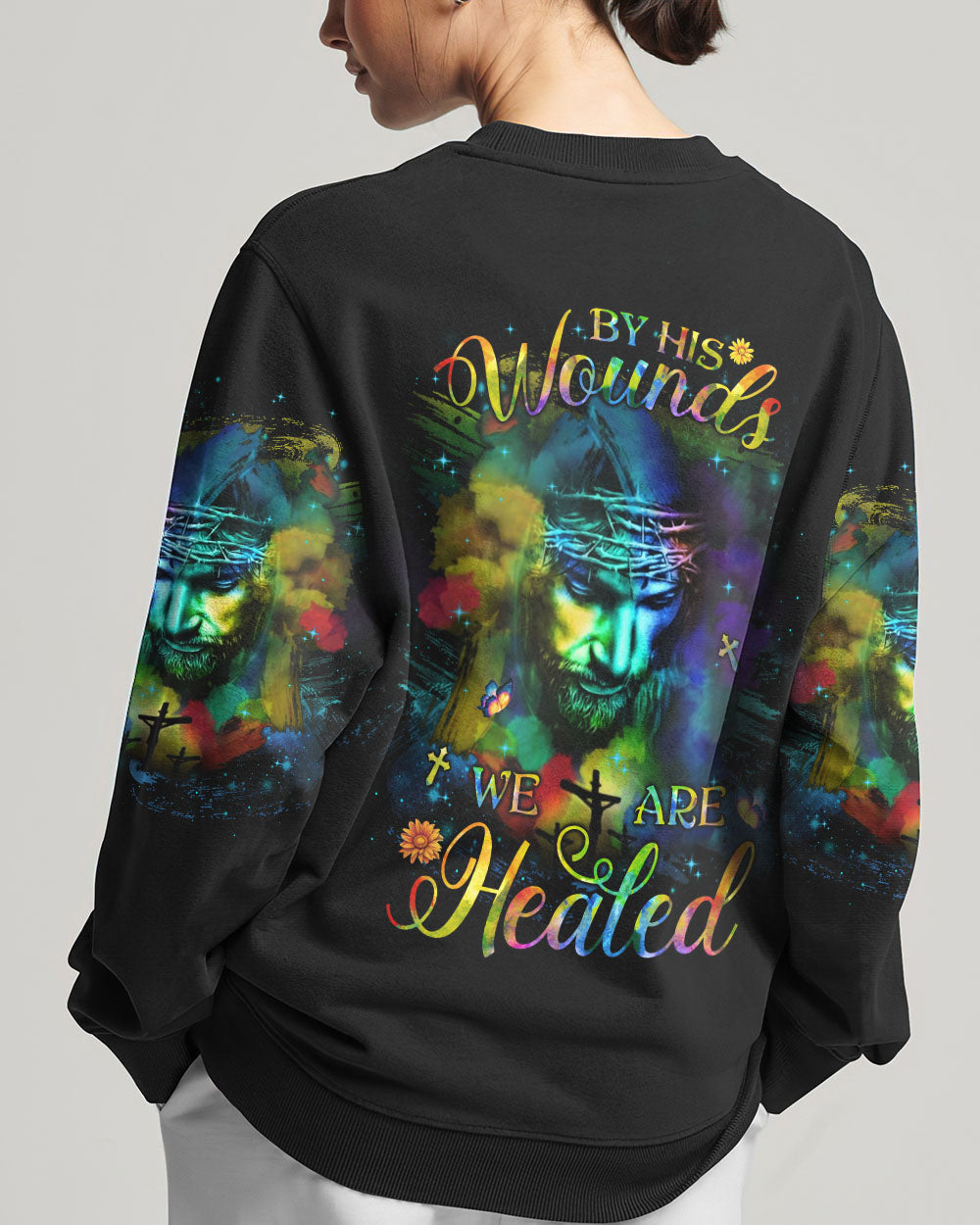 By His Wounds We Are Healed Women's All Over Print Shirt - Yhlh2909233, easychoo.com