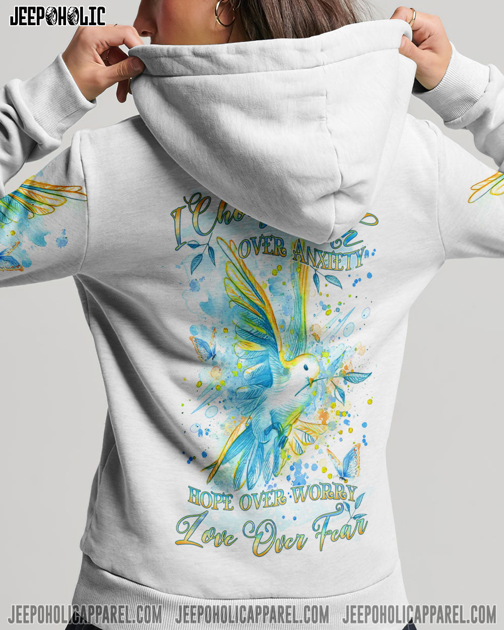 I Choose Faith Over Anxiety Women's All Over Print Shirt - Yhdu1610233, easychoo.com