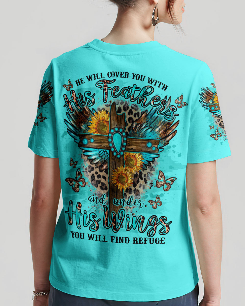 He Will Cover You Women's All Over Print Shirt - Tlno2109232, easychoo.com