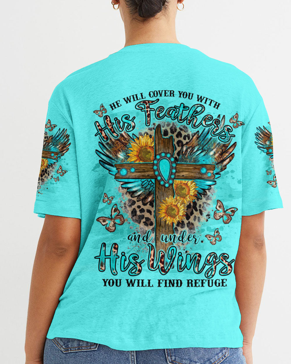 He Will Cover You Women's All Over Print Shirt - Tlno2109232, easychoo.com