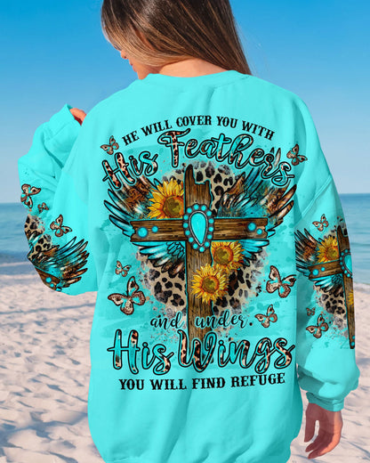 He Will Cover You Women's All Over Print Shirt - Tlno2109232, easychoo.com