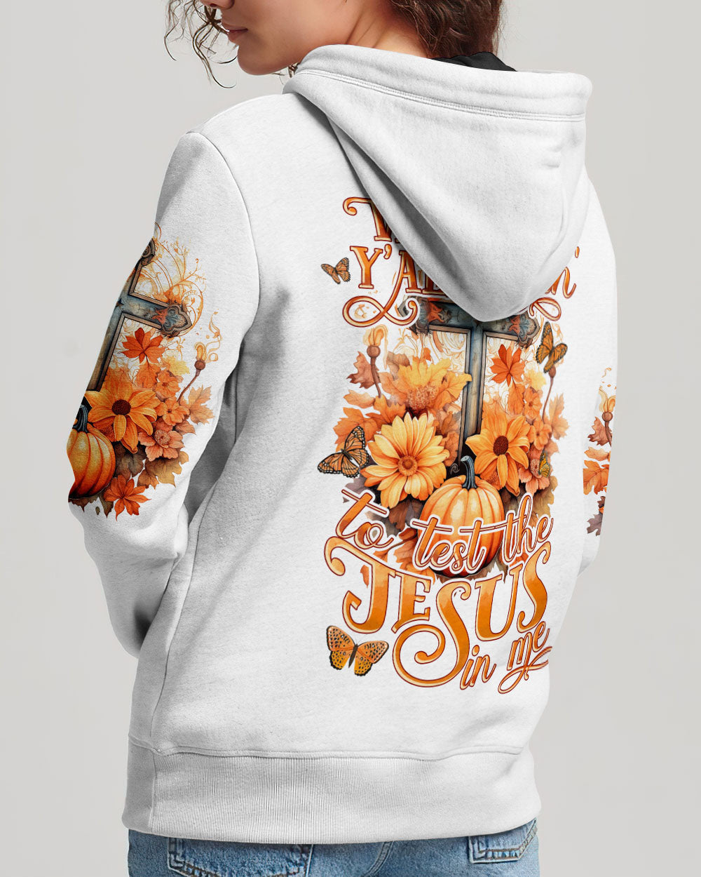 Why Y'all Trying To Test The Jesus In Me Women's All Over Print Shirt - Tytd2007231, easychoo.com