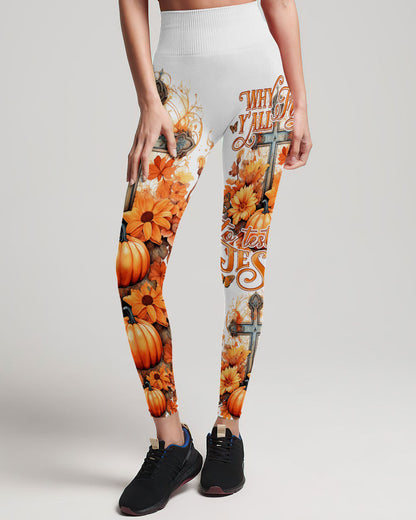 Why Y'all Trying To Test The Jesus In Me Women's All Over Print Shirt - Tytd2007231, easychoo.com