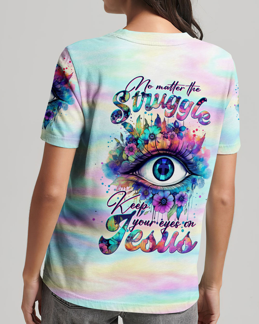 Keep Your Eye On Jesus Women's All Over Print Shirt - Tltw1210233, easychoo.com