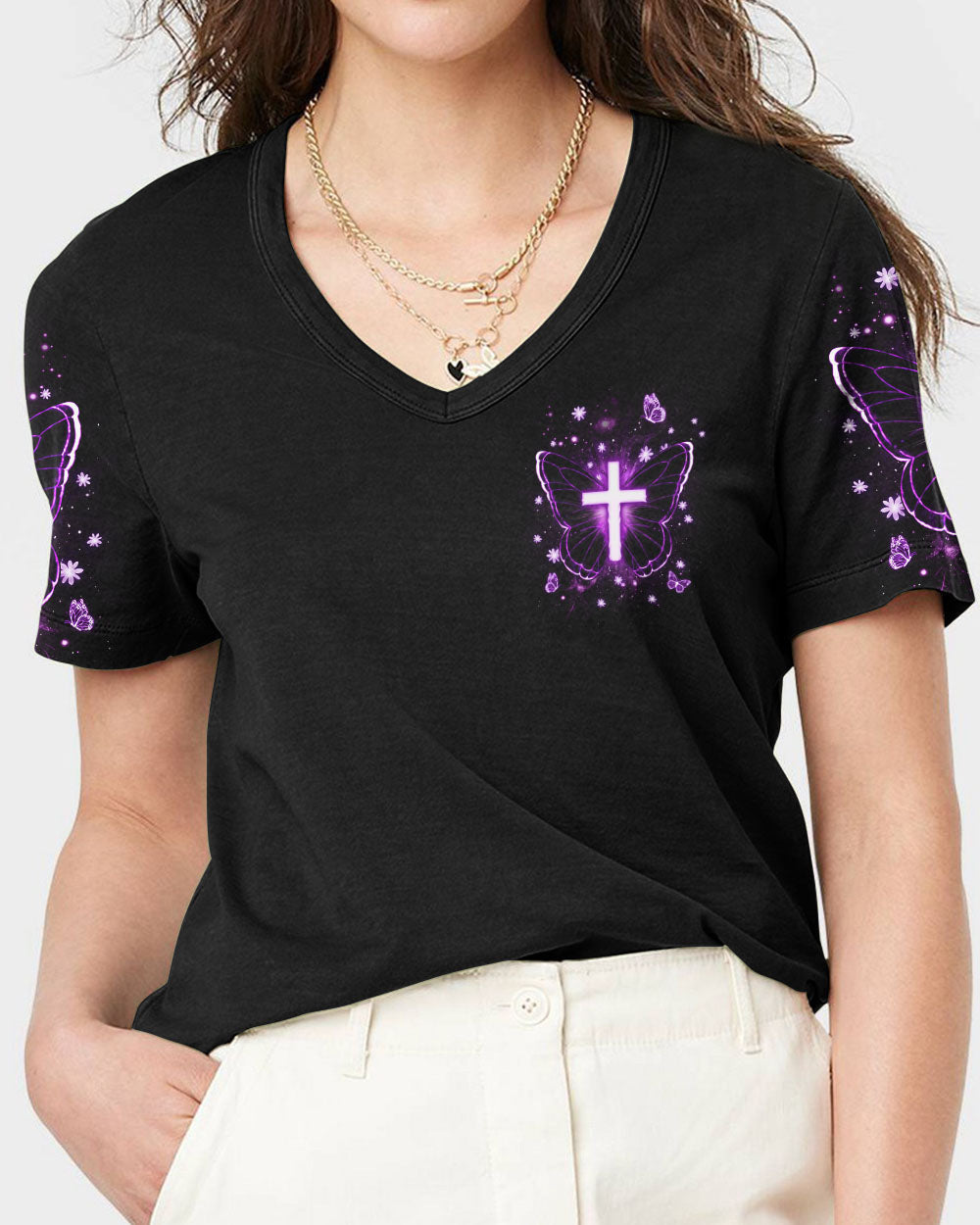 Don't Be Afraid Just Believe Women's All Over Print Shirt - Yhdu1309231, easychoo.com