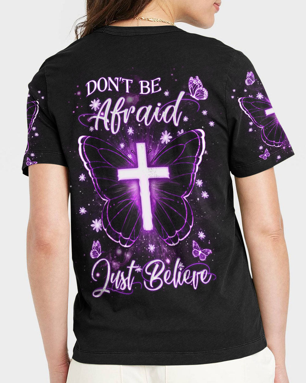 Don't Be Afraid Just Believe Women's All Over Print Shirt - Yhdu1309231, easychoo.com