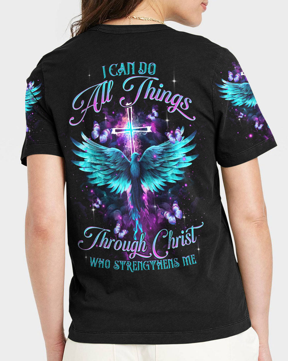 I Can Do All Things Through Christ Women's All Over Print Shirt - Tltr1710235, easychoo.com