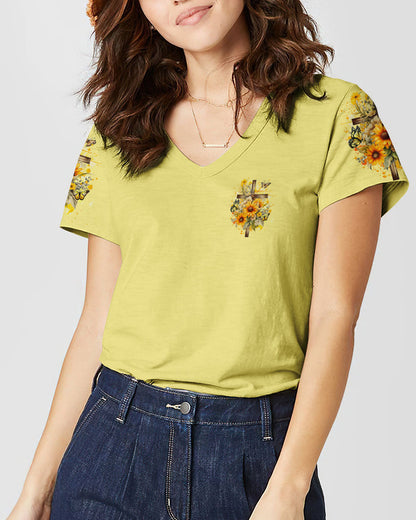 Give God The Glory Sunflower Women's All Over Print Shirt - Tyqy2909231, easychoo.com