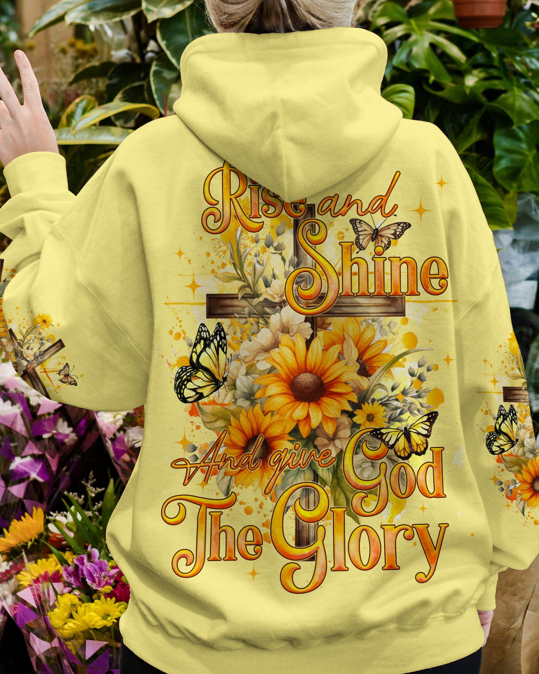 Give God The Glory Sunflower Women's All Over Print Shirt - Tyqy2909231, easychoo.com
