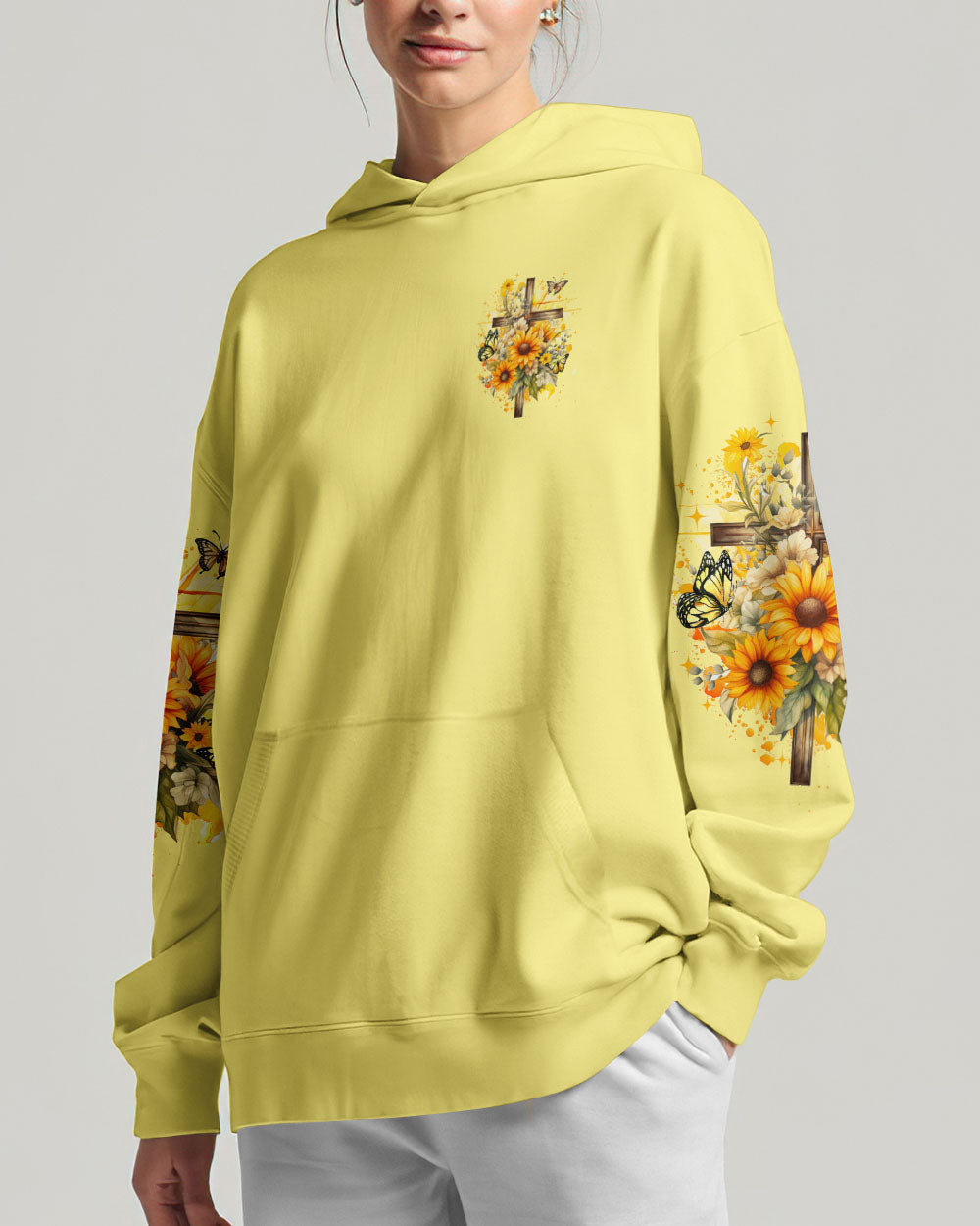 Give God The Glory Sunflower Women's All Over Print Shirt - Tyqy2909231, easychoo.com