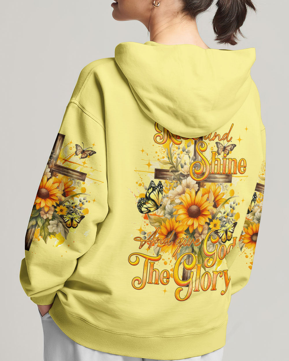 Give God The Glory Sunflower Women's All Over Print Shirt - Tyqy2909231, easychoo.com