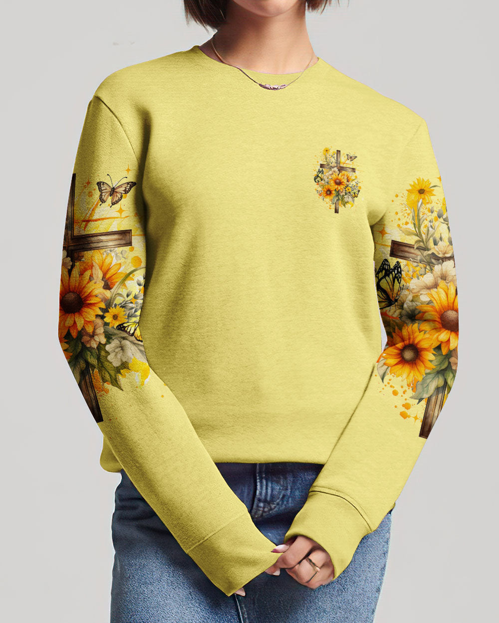 Give God The Glory Sunflower Women's All Over Print Shirt - Tyqy2909231, easychoo.com