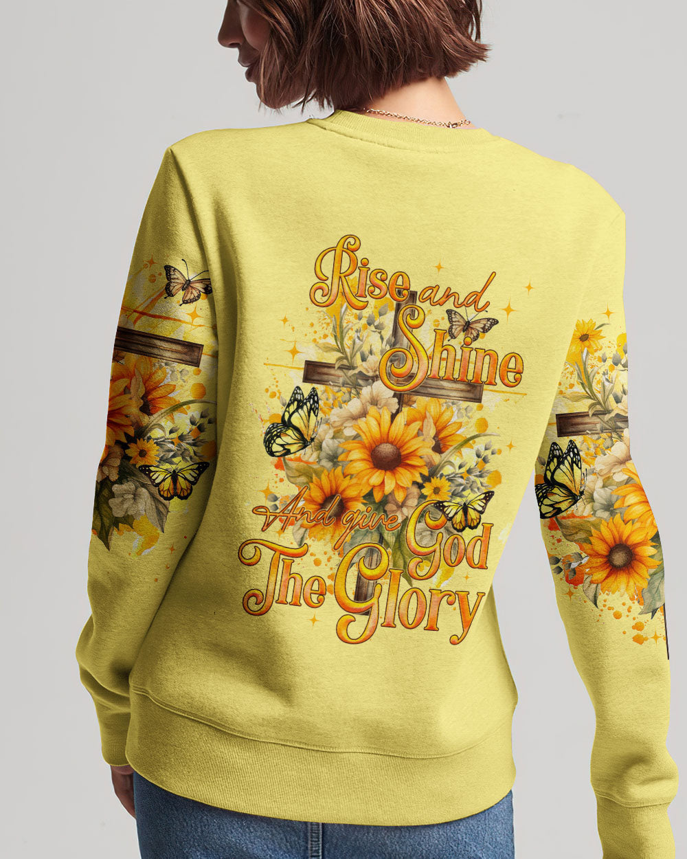 Give God The Glory Sunflower Women's All Over Print Shirt - Tyqy2909231, easychoo.com