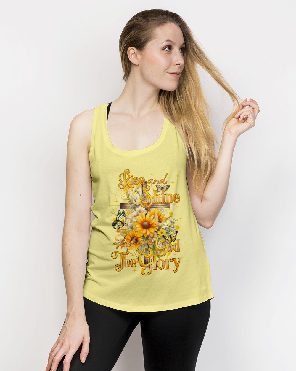 Give God The Glory Sunflower Women's All Over Print Shirt - Tyqy2909231, easychoo.com