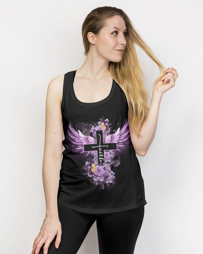 Faith Butterfly Purple Rose Women's All Over Print Shirt - Tltm2406234, easychoo.com