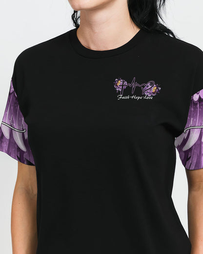Faith Butterfly Purple Rose Women's All Over Print Shirt - Tltm2406234, easychoo.com