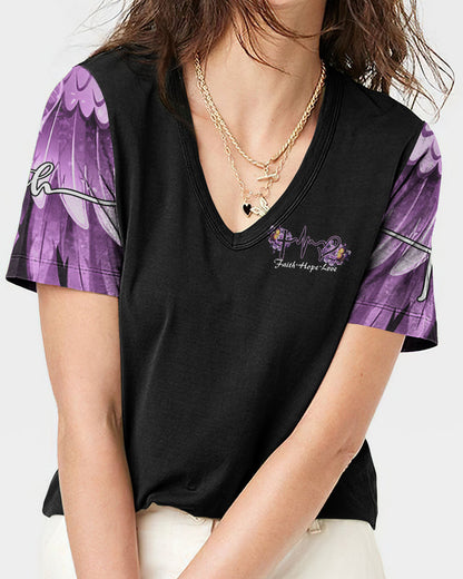 Faith Butterfly Purple Rose Women's All Over Print Shirt - Tltm2406234, easychoo.com