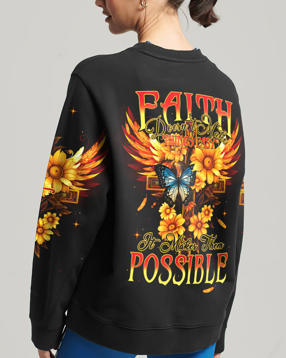 Faith Doesn't Make Things Easy Women's All Over Print - Tytm2706231, easychoo.com