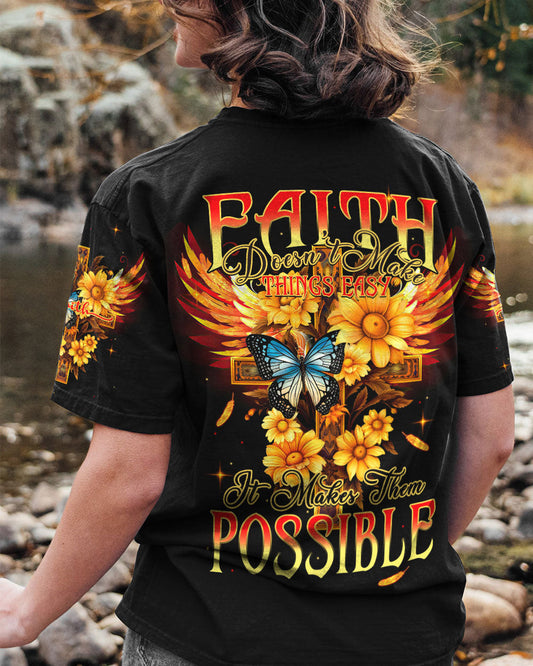 Faith Doesn't Make Things Easy Women's All Over Print - Tytm2706231, easychoo.com