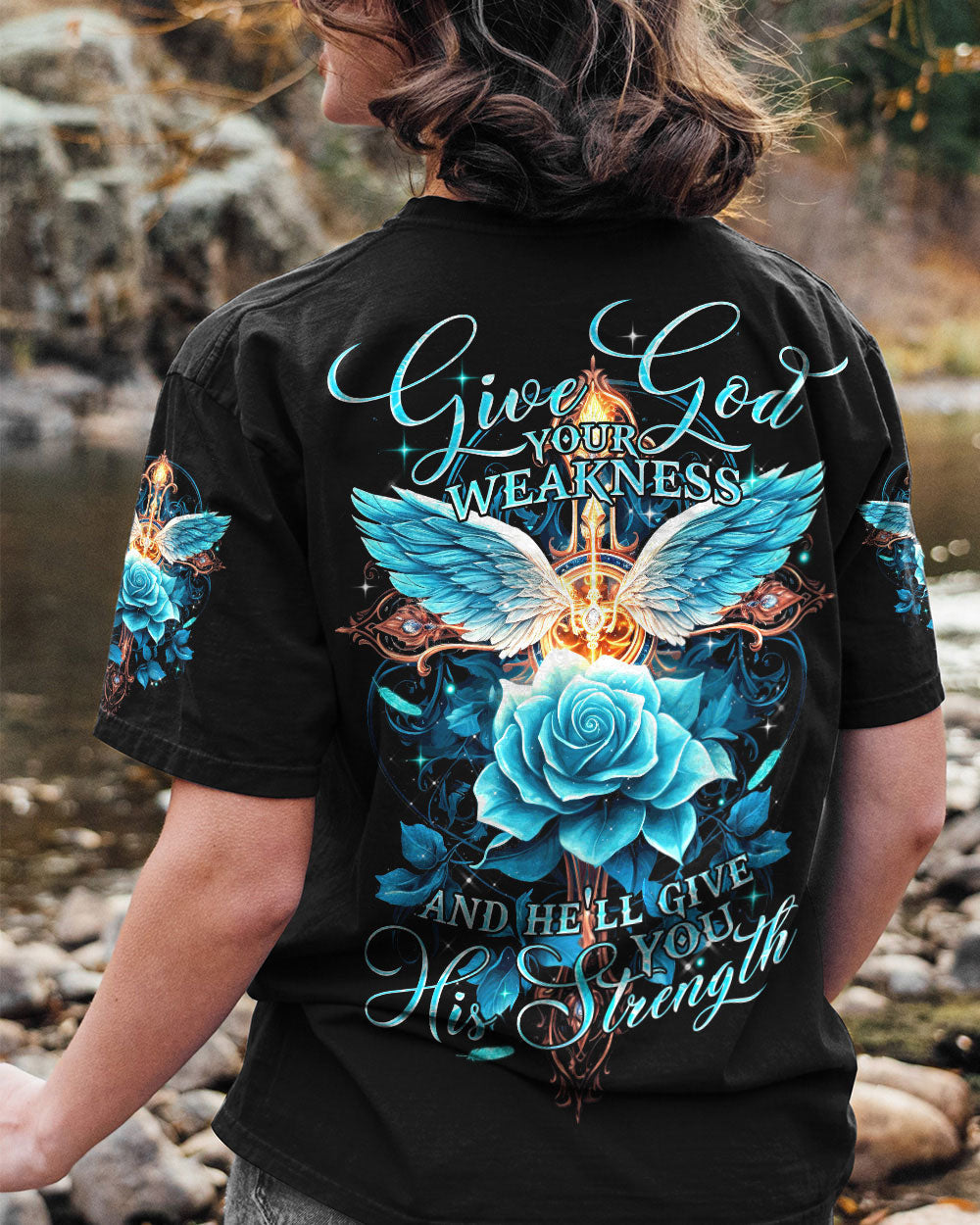 He'll Give You His Strength Women's All Over Print Shirt - Tytm2706234, easychoo.com