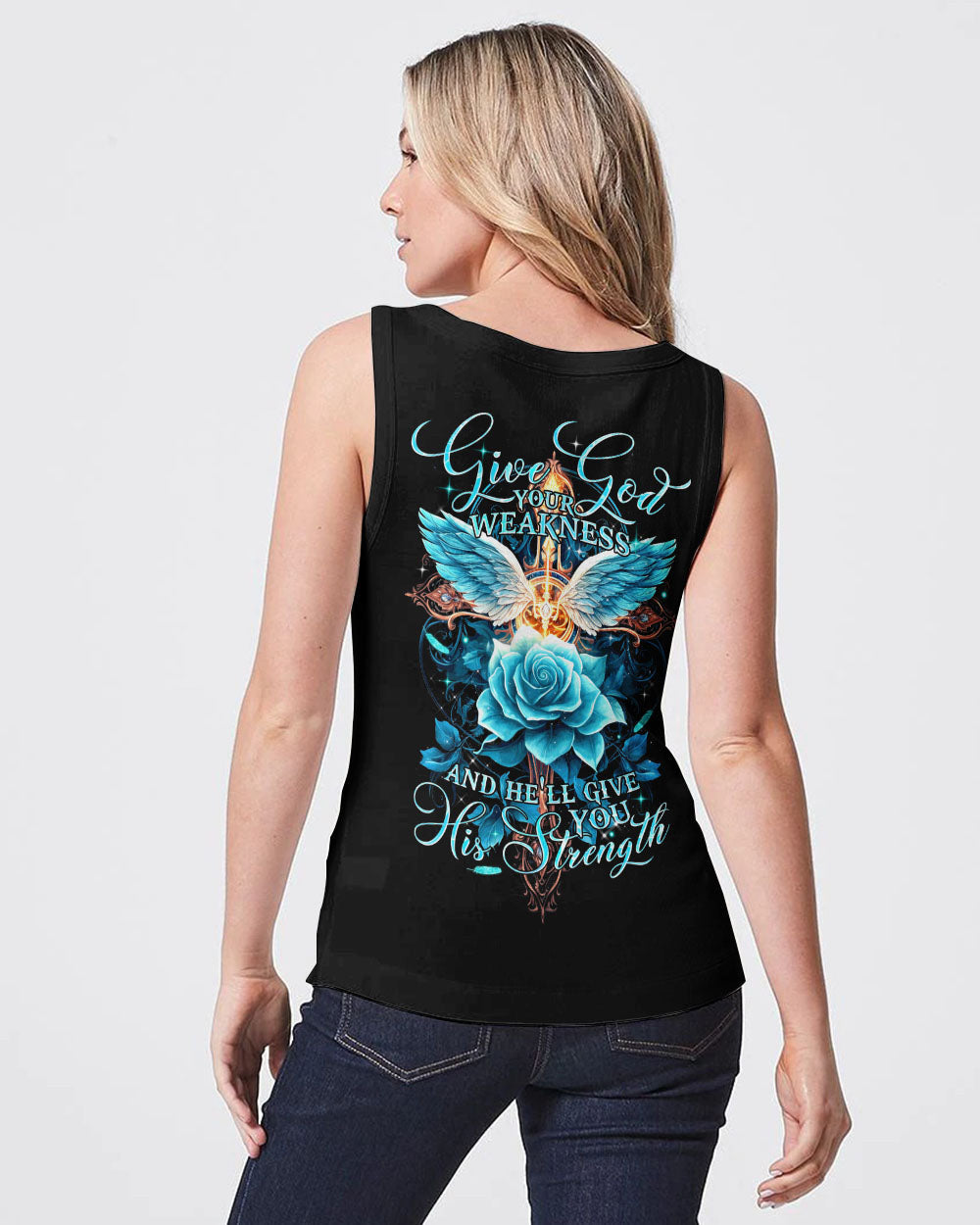 He'll Give You His Strength Women's All Over Print Shirt - Tytm2706234, easychoo.com