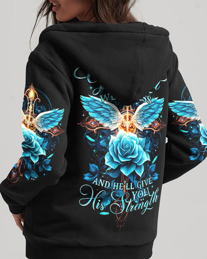 He'll Give You His Strength Women's All Over Print Shirt - Tytm2706234, easychoo.com