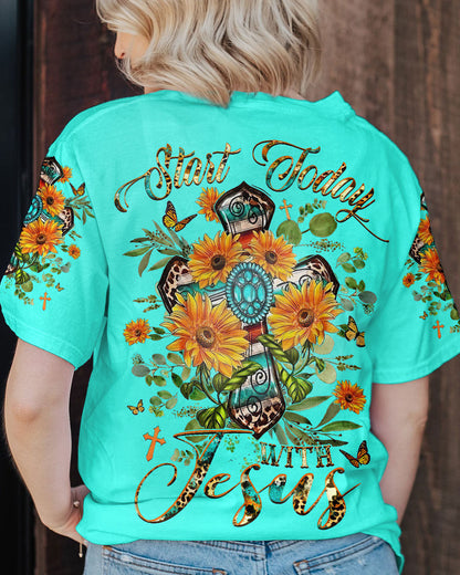Start Today With Jesus Women's All Over Print Shirt - Yhhg2709233, easychoo.com