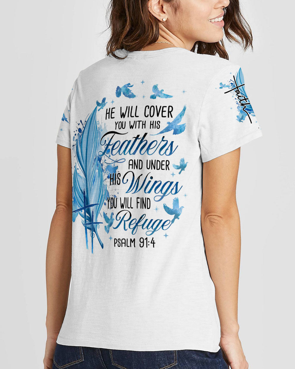 He Will Cover You With His Feathers Women's All Over Print - Tyqy2809233, easychoo.com