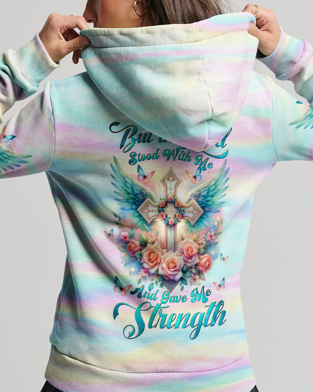 But The Lord Stood With Me Cross Wings Women's All Over Print Shirt - Tltw1710234, easychoo.com