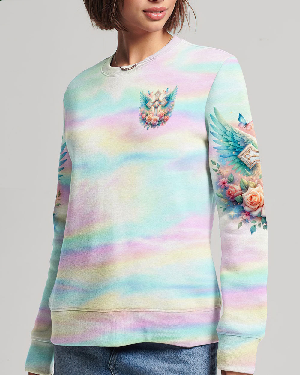 But The Lord Stood With Me Cross Wings Women's All Over Print Shirt - Tltw1710234, easychoo.com