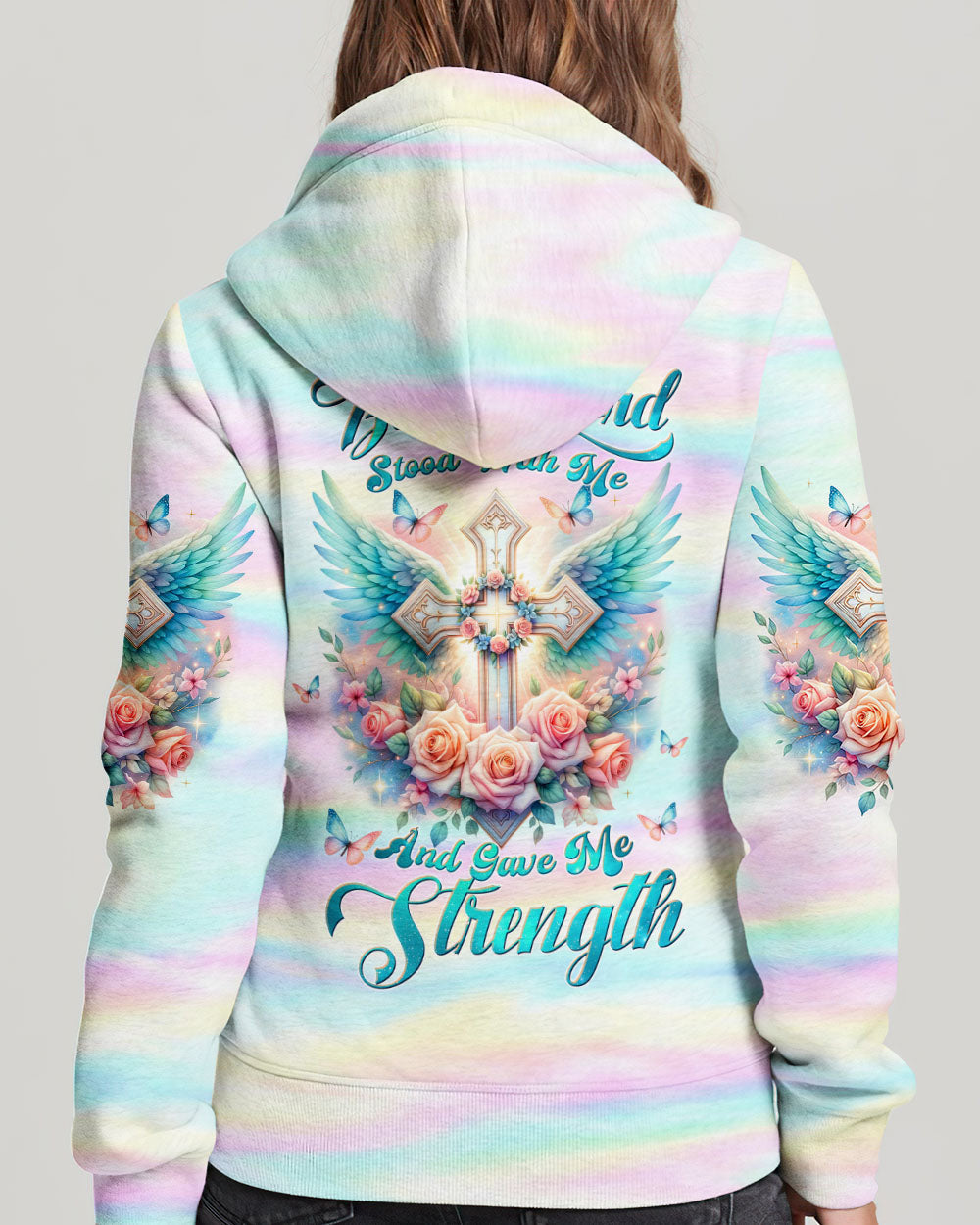 But The Lord Stood With Me Cross Wings Women's All Over Print Shirt - Tltw1710234, easychoo.com