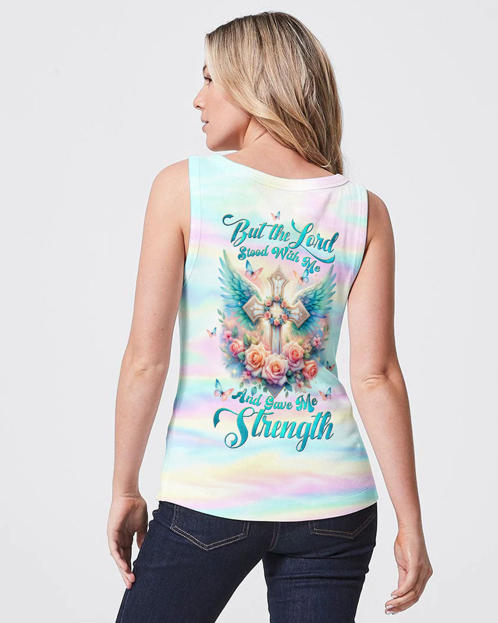 But The Lord Stood With Me Cross Wings Women's All Over Print Shirt - Tltw1710234, easychoo.com