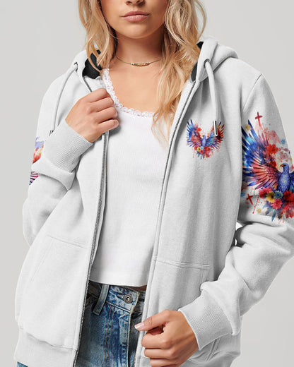 Free In Christ Eagle Flower Women's All Over Print Shirt - Tlnz1509234, easychoo.com