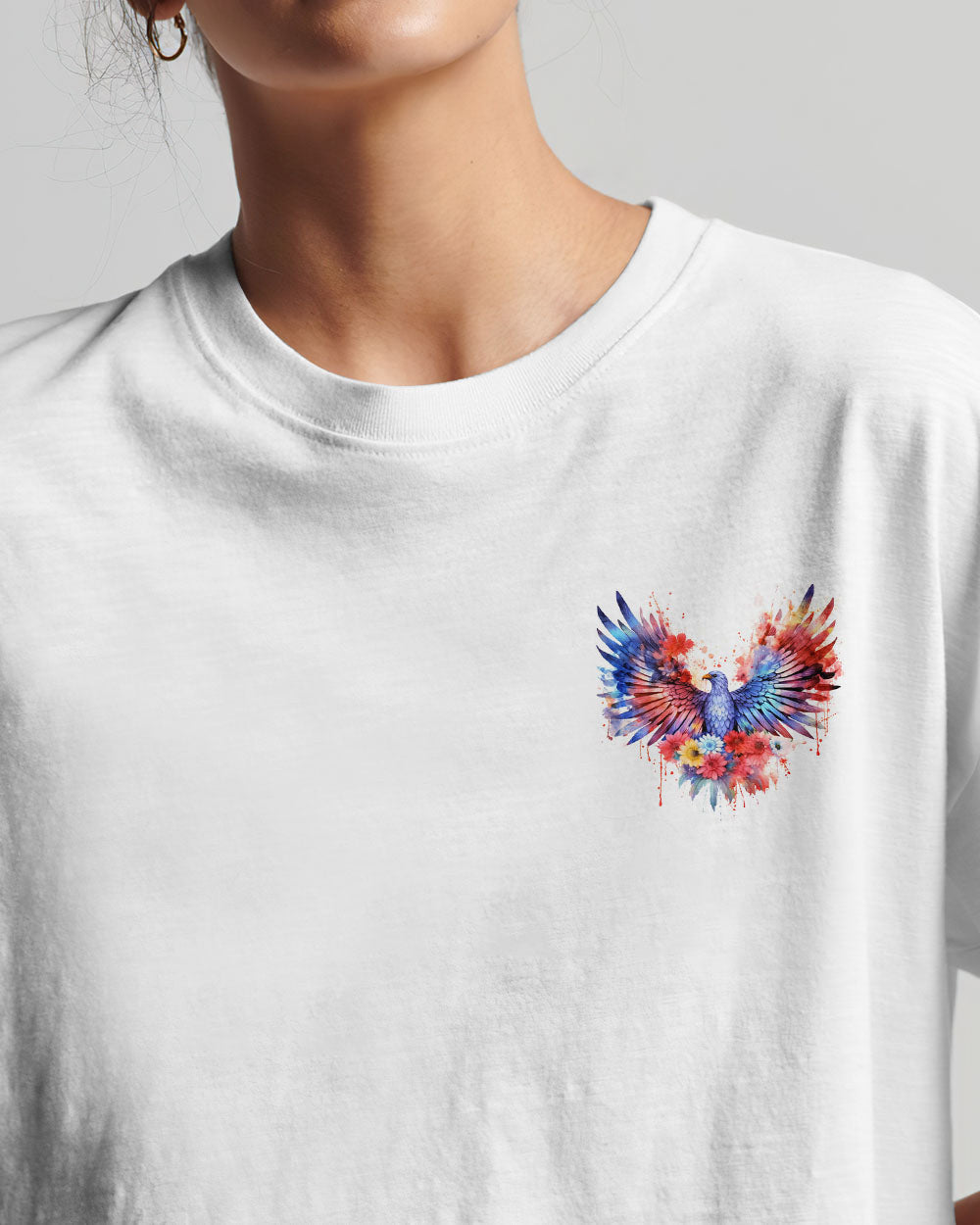 Free In Christ Eagle Flower Women's All Over Print Shirt - Tlnz1509234, easychoo.com