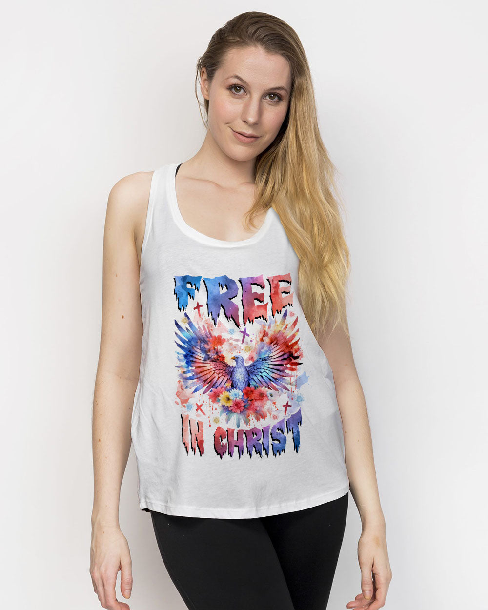 Free In Christ Eagle Flower Women's All Over Print Shirt - Tlnz1509234, easychoo.com