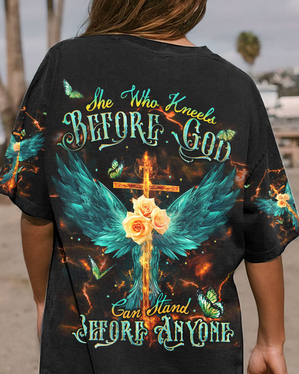 She Who Kneels Before God Women's All Over Print Shirt - Tlnt1710232, easychoo.com