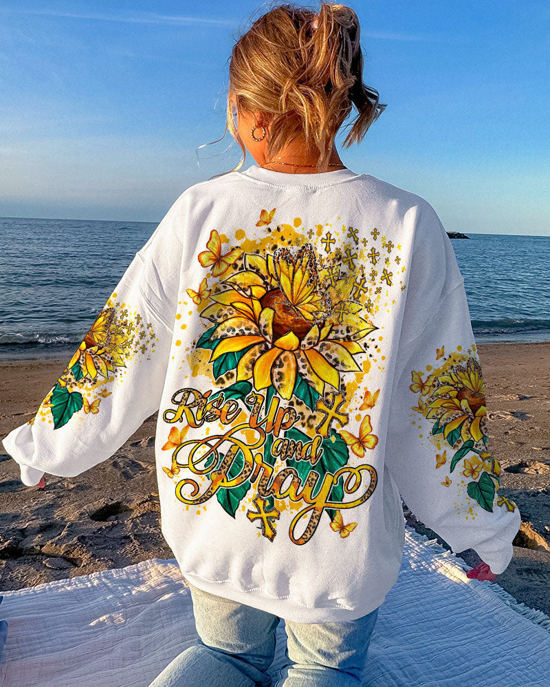 Rise Up And Pray Suflower Women's All Over Print Shirt - Ty1410231, easychoo.com