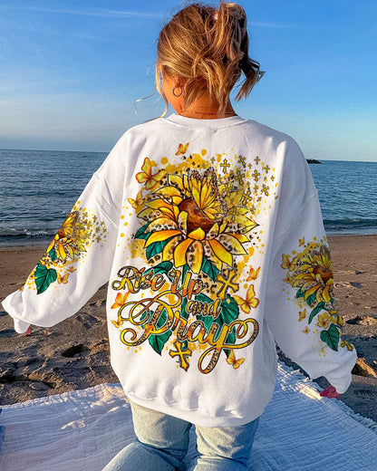 Rise Up And Pray Suflower Women's All Over Print Shirt - Ty1410231, easychoo.com