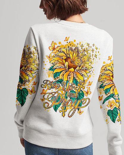 Rise Up And Pray Suflower Women's All Over Print Shirt - Ty1410231, easychoo.com