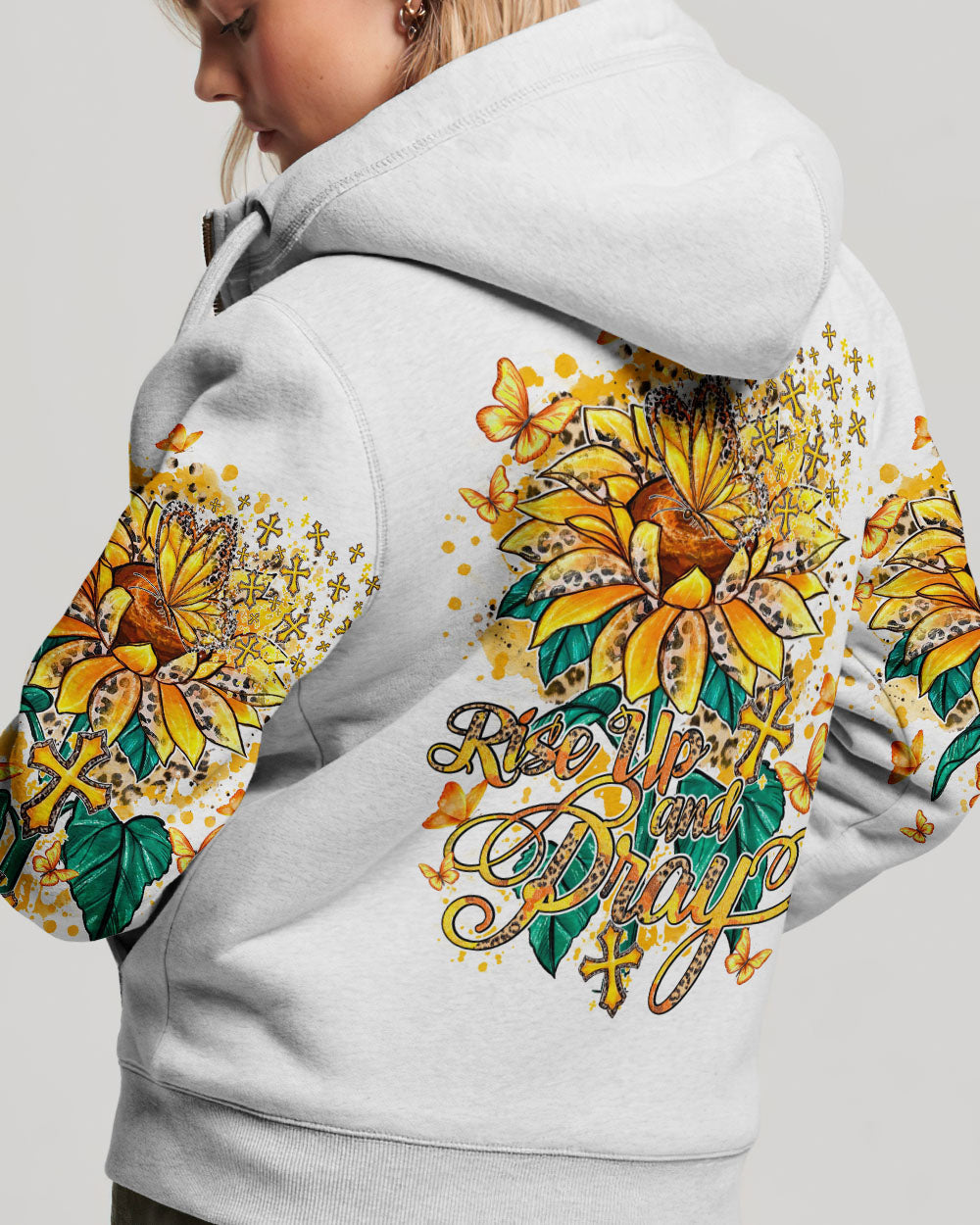 Rise Up And Pray Suflower Women's All Over Print Shirt - Ty1410231, easychoo.com