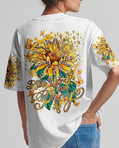 Rise Up And Pray Suflower Women's All Over Print Shirt - Ty1410231, easychoo.com