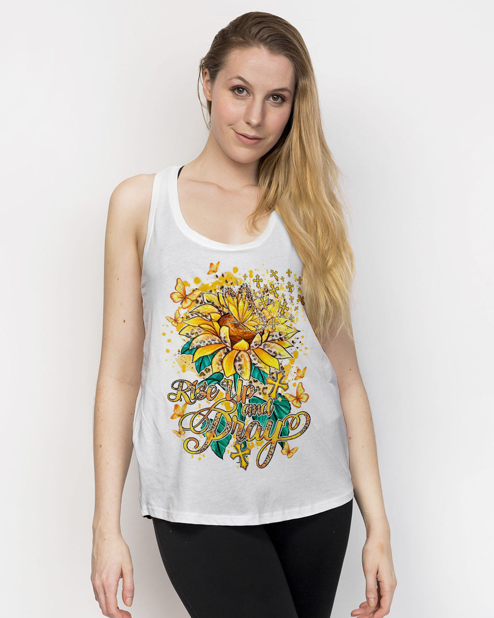 Rise Up And Pray Suflower Women's All Over Print Shirt - Ty1410231, easychoo.com