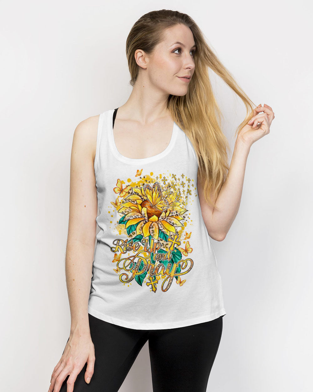 Rise Up And Pray Suflower Women's All Over Print Shirt - Ty1410231, easychoo.com