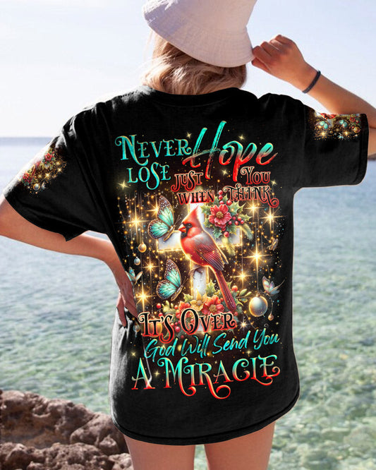 Never Lose Hope Cardinal Christmas Women's All Over Print Shirt - Tlnz2510233, easychoo.com
