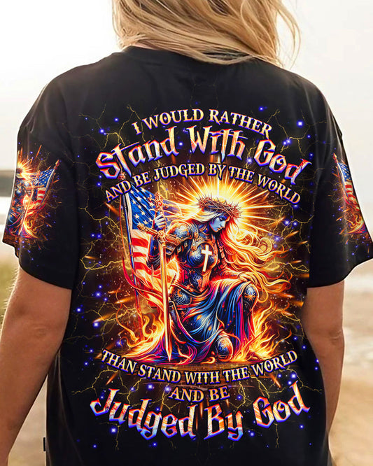 I Would Rather Stand With God Women's All Over Print Shirt - Yhhg1705243, easychoo.com