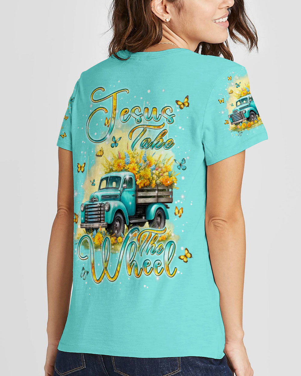 Jesus Take The Wheel Women's All Over Print Shirt - Tlpq0405242, easychoo.com